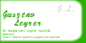 gusztav leyrer business card