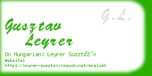 gusztav leyrer business card